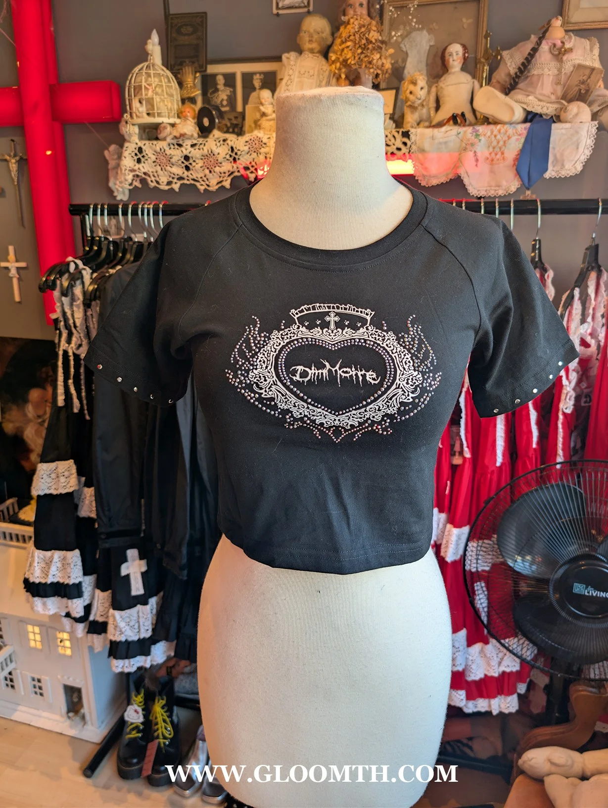 DimMoire HeartCore Rhinestone TShirt Size XS/S