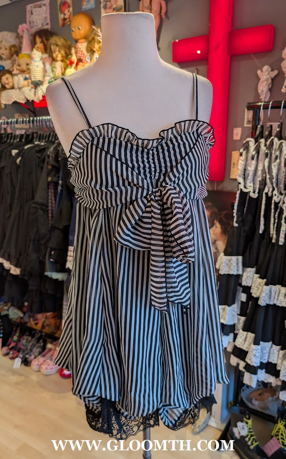 Striped Chiffon Dress Size S-L