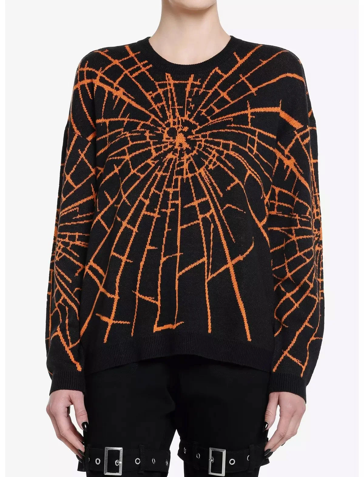 social collision black orange glass sweater.jpg
