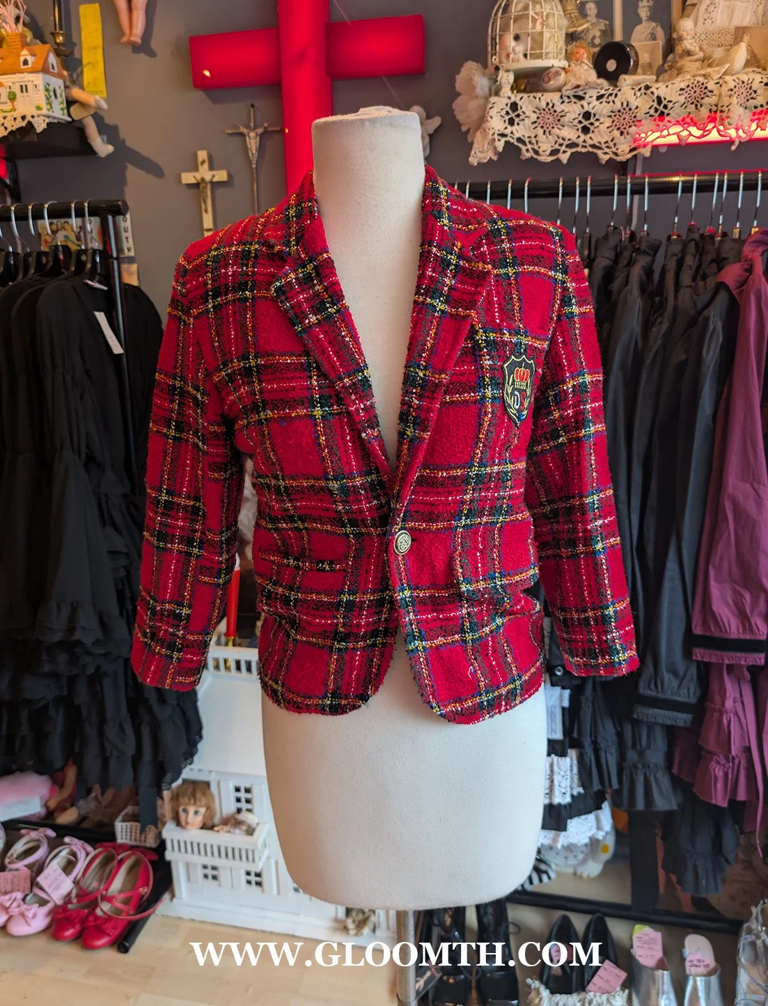 Vintage Don't Stop Red Plaid Jacket Size S/M