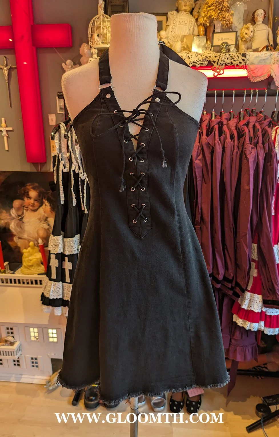 KillStar Halter Dress with Corset Lacing Size XS/S