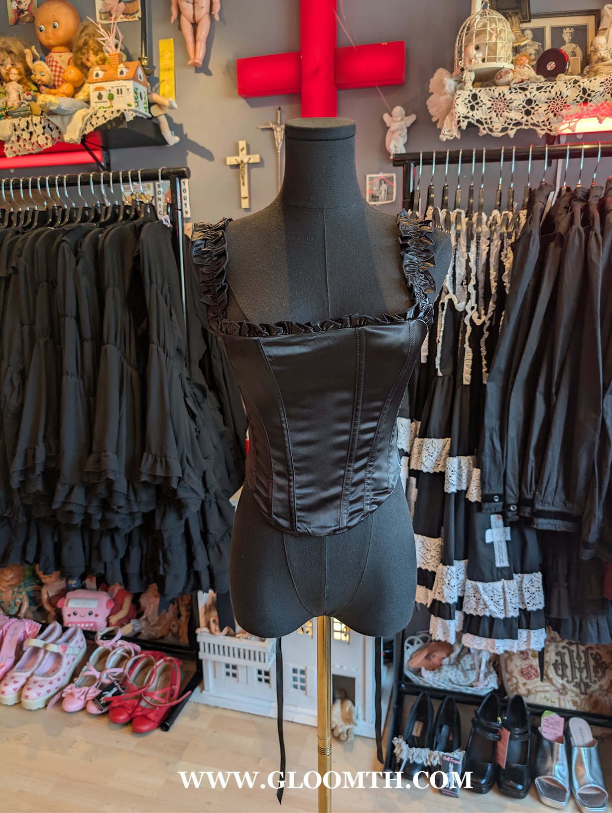 Tricks n Treatz Satin Corset Style Top Size XSmall