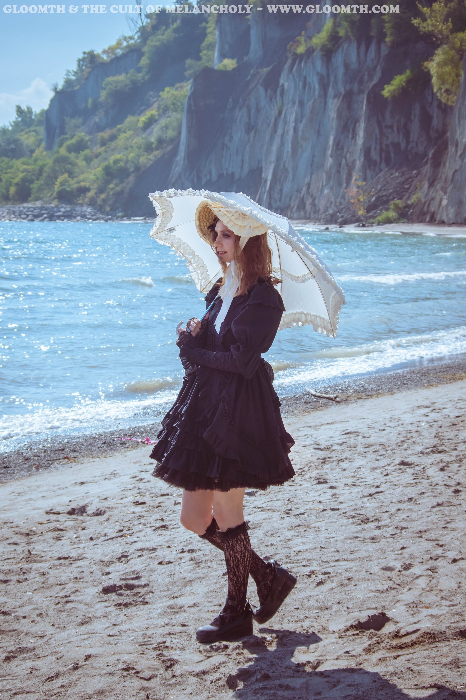Grave Cotton Gauze Victorian Dress  Gloomth