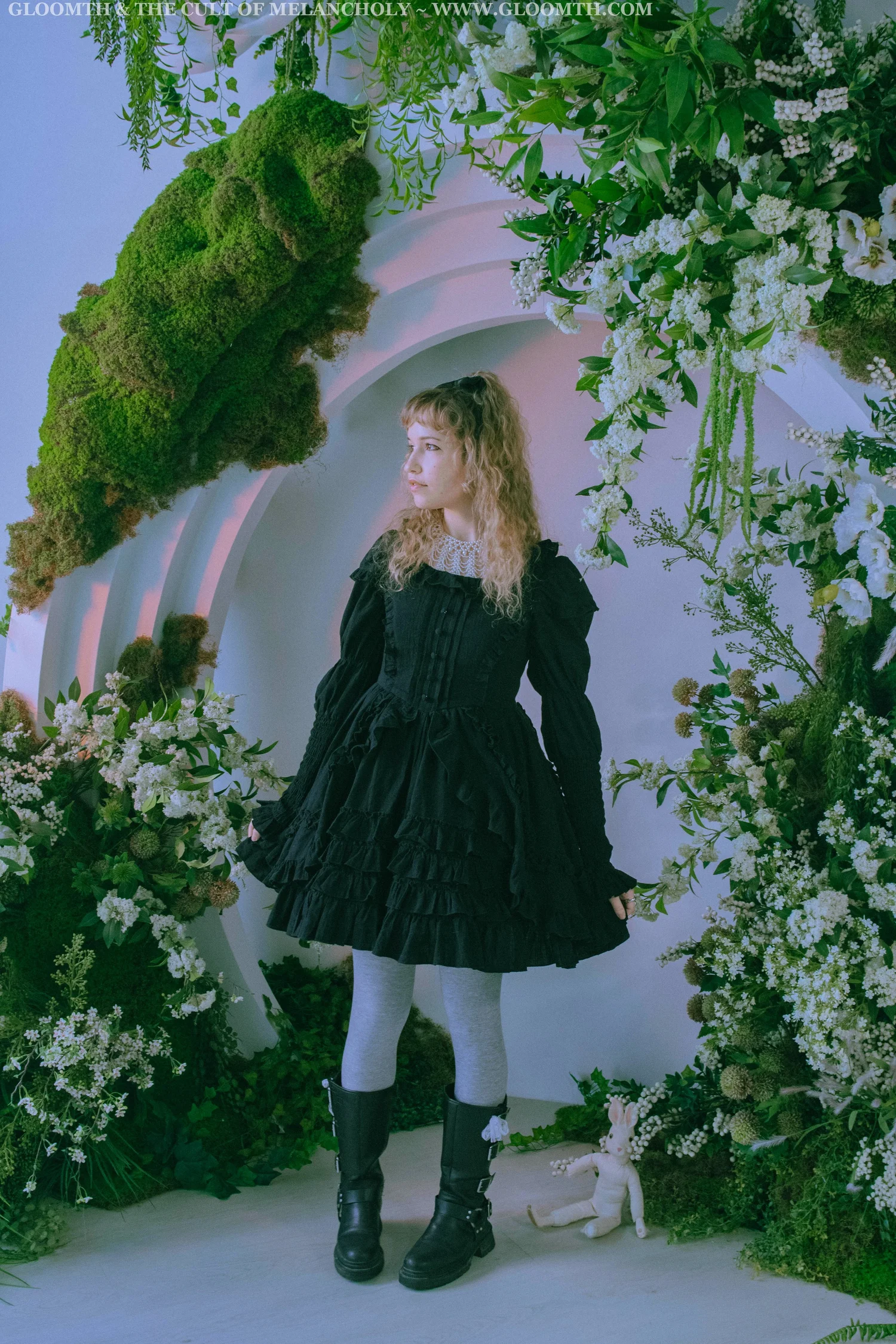 Grave Cotton Gauze Victorian Dress Gloomth Grave Cotton Gauze Victorian Dress Gloomth