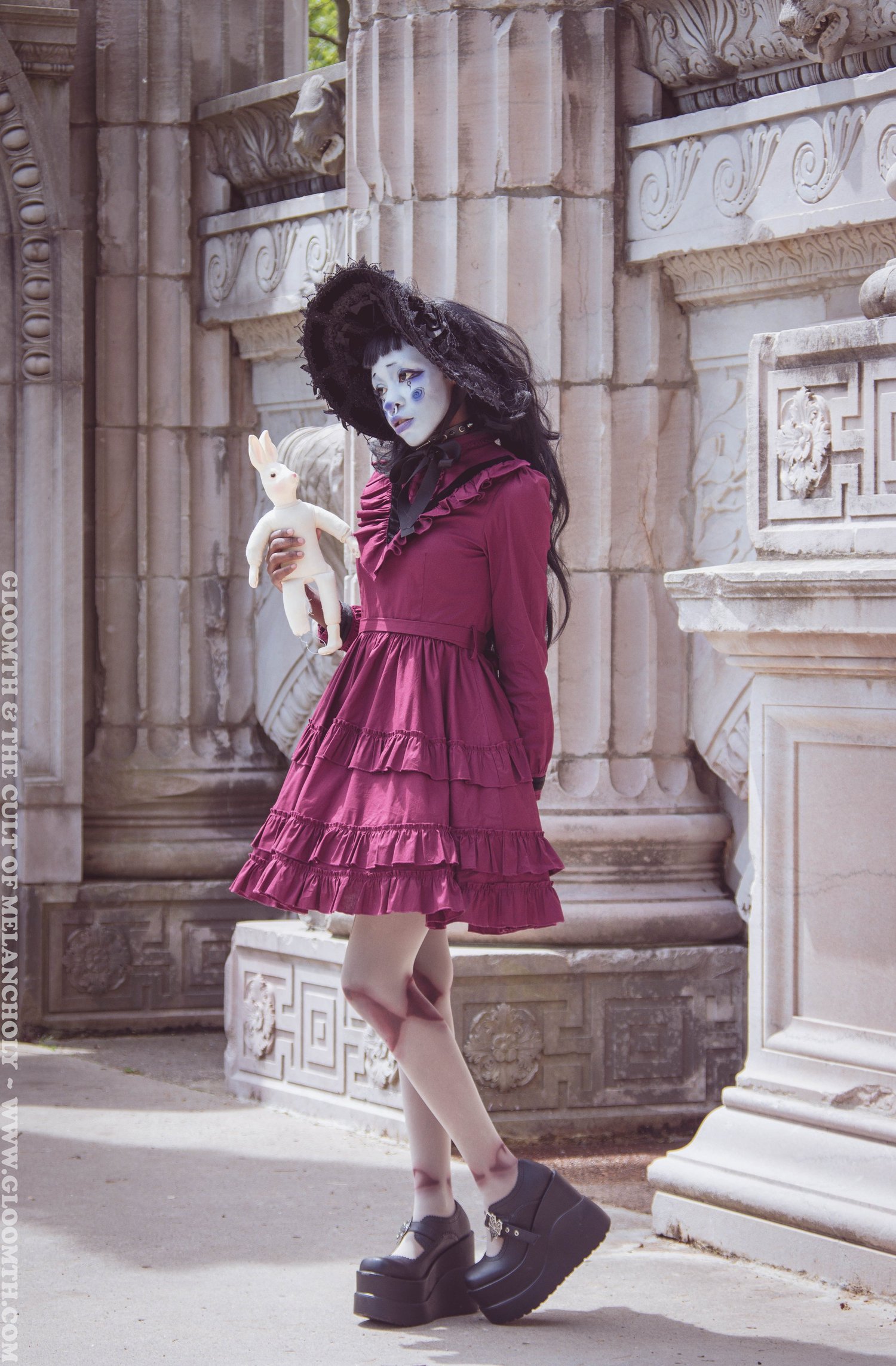 Wine Red Victorian Dress Gloomth Wine Red Victorian Dress Gloomth