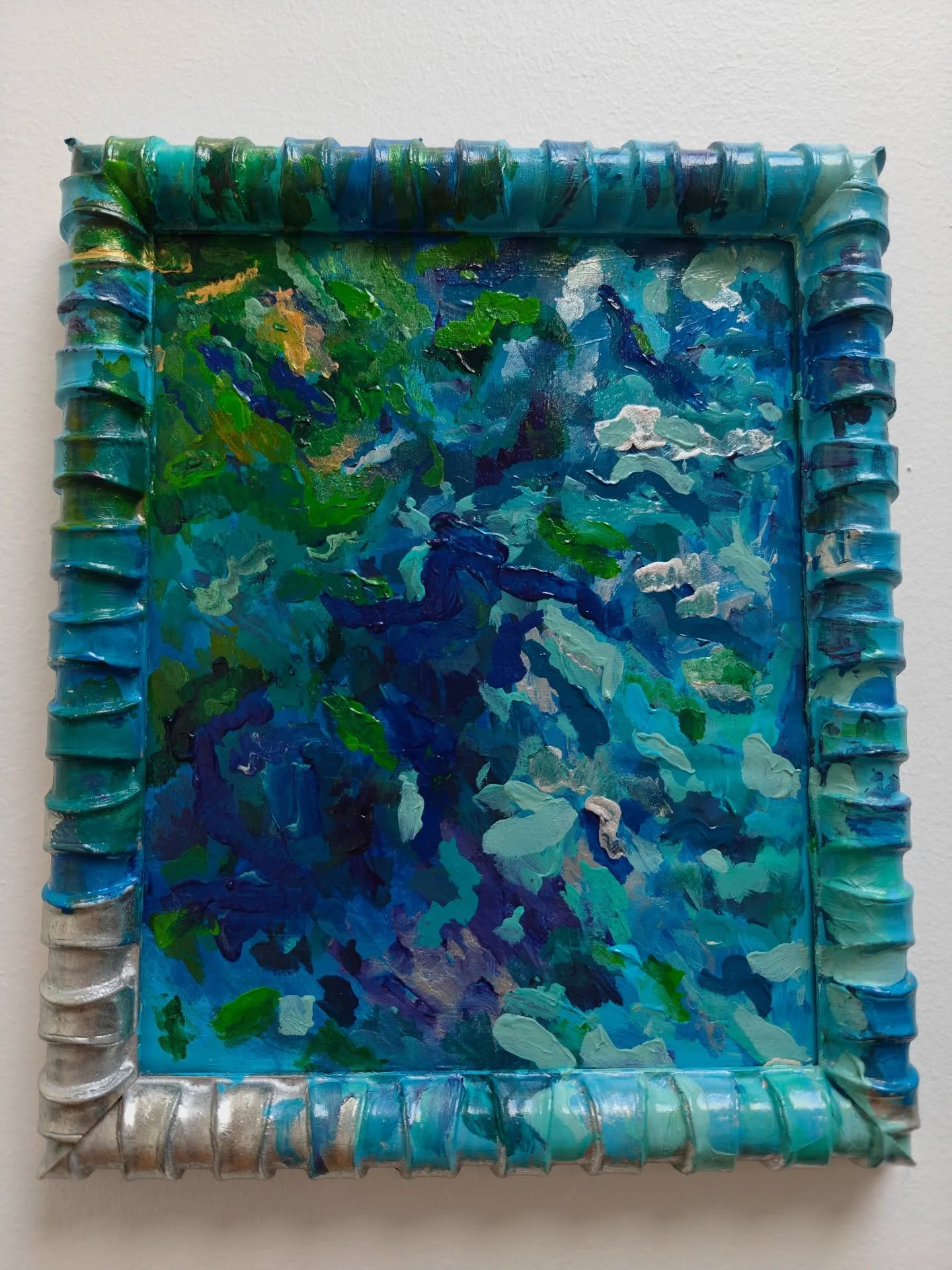 Expressive strokes inspired by flowing water

Acrylic on canvas and wood frame

#artforall #affordableart #expressiveart #emergingartist #njartist #njarts #jcas