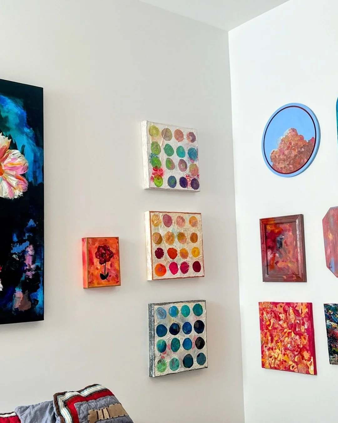 Losing wall space to my own mini art gallery 😂 available for purchase

#affordableart #newjerseyart #emergingartist #artforall #artforeveryone #smallbuisness #jerseycity