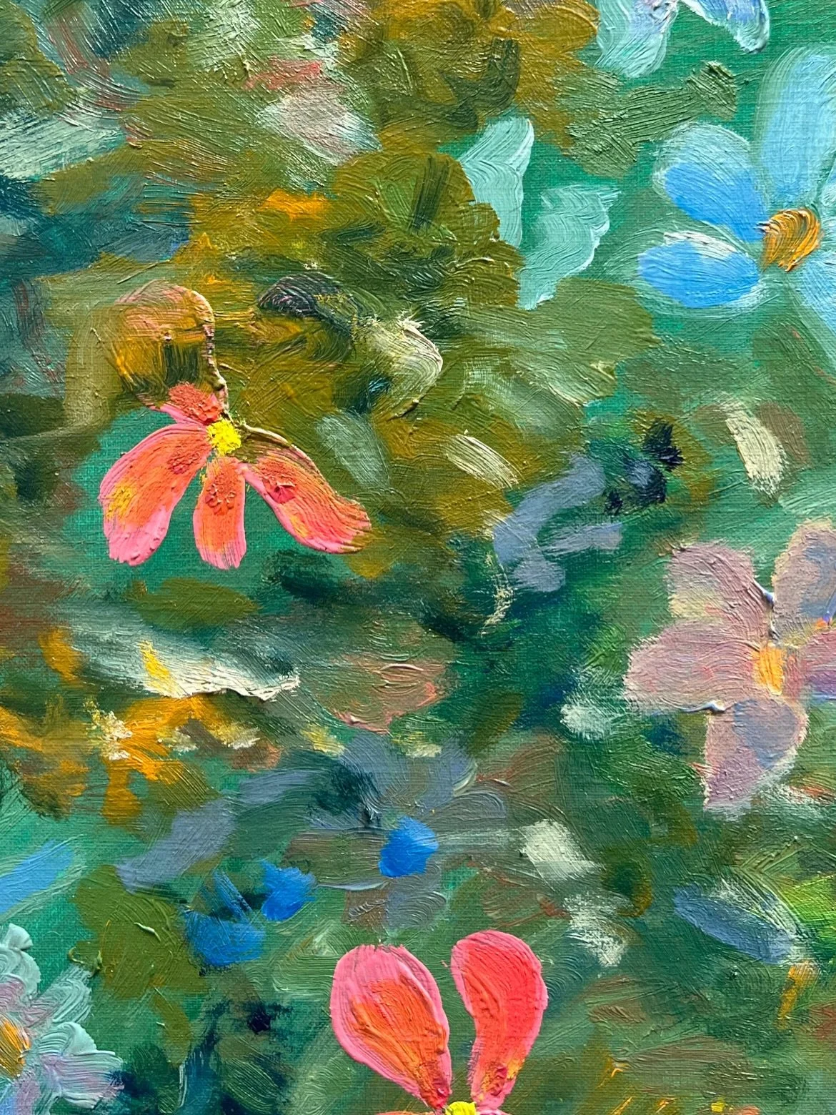 This is one  of my favorite unsold pieces, not yet listed on my site. It&rsquo;s accompanied me to a few markets! This work is oil on canvas paper (16x20) and comes framed. $200 plus shipping for those interested outside of seeing it at markets
#oilp