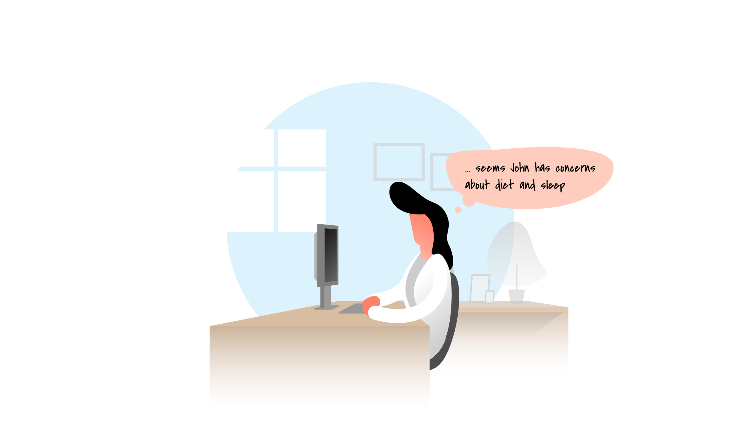 The day of Radius alerts John on the day of his appointment to confirm the time and location of his transportation pick up. When en route, Radius is able to relay John's estimated time of arrival to his care team while prompting him to organize h