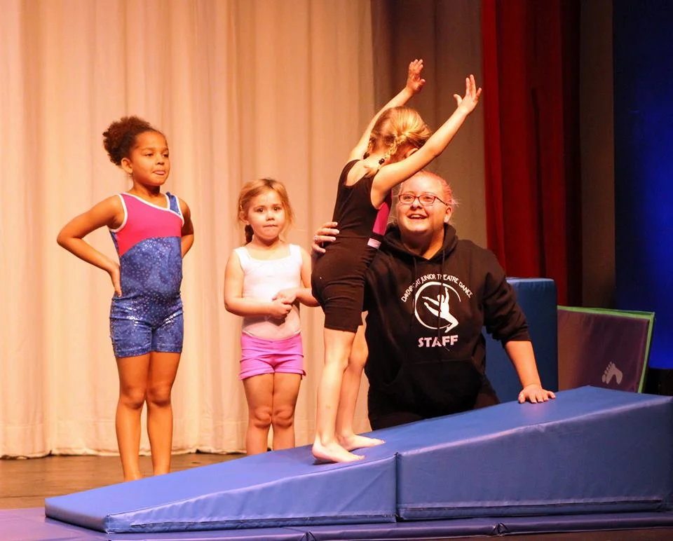 Ashlea leading our tumbling classes, 2016.