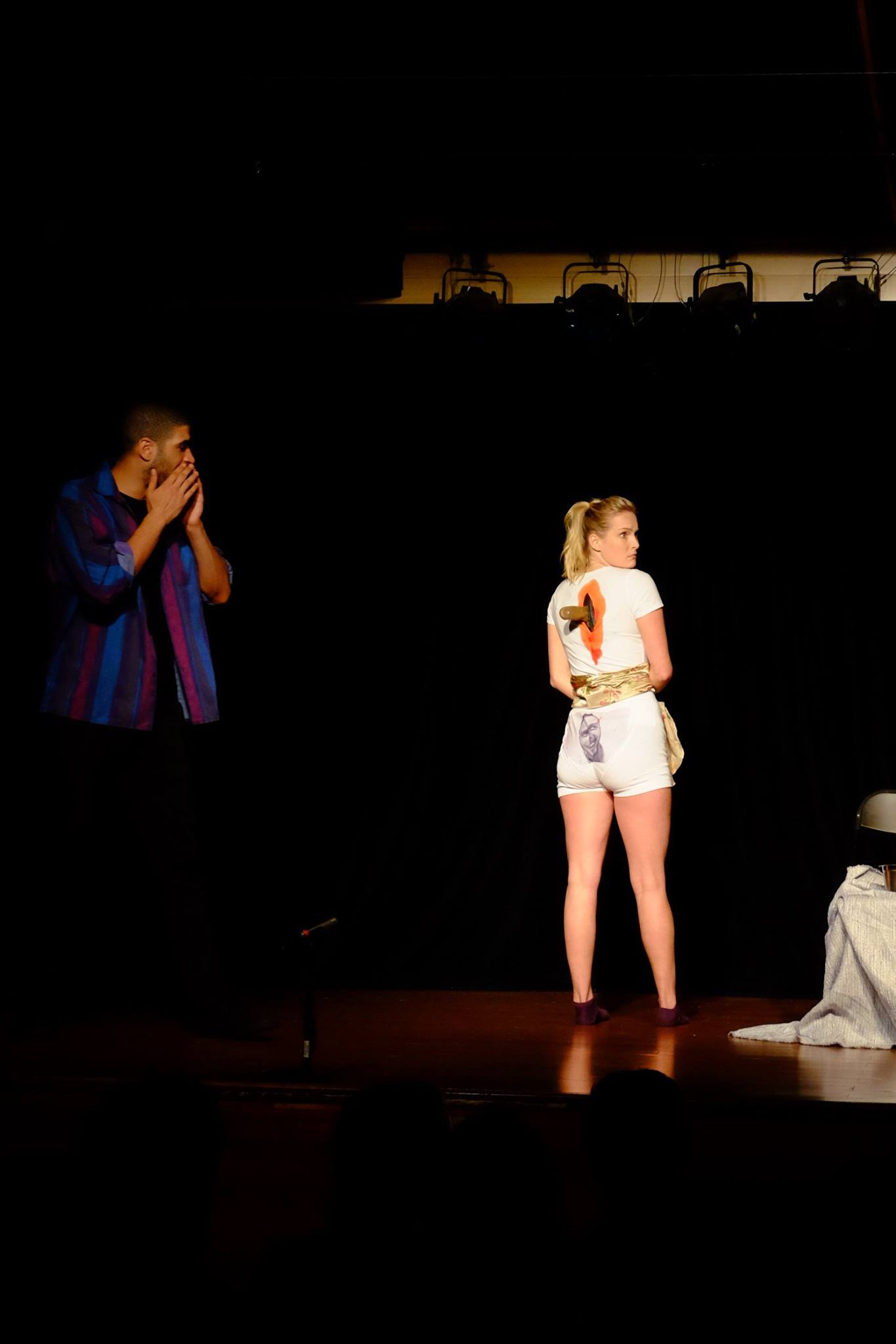 Blake Russell, Ginna Le Vine, Thomas Constantine Moore (on butt)