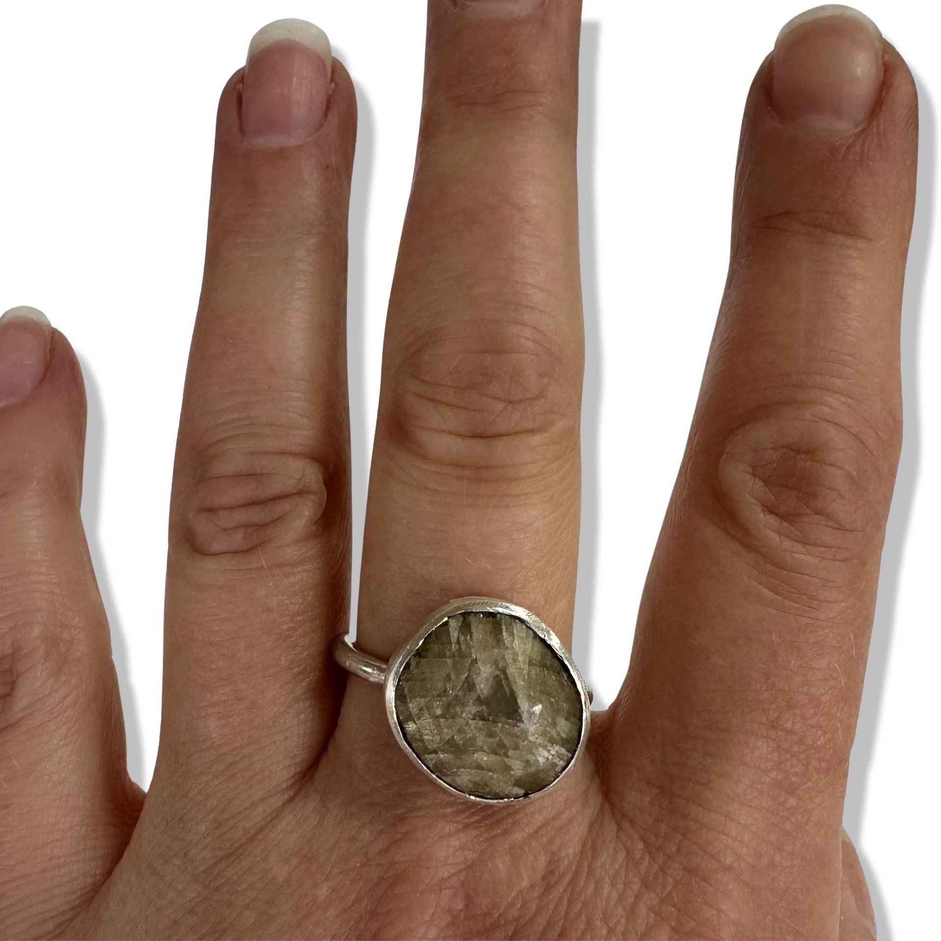 Sapphire and Sterling Silver Ring