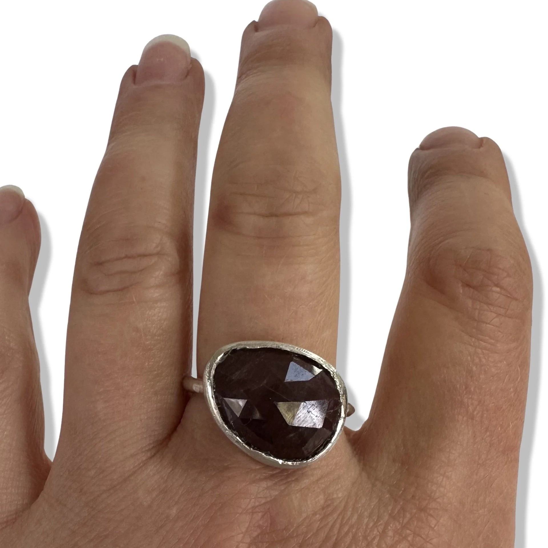 Sapphire and Sterling Silver Ring