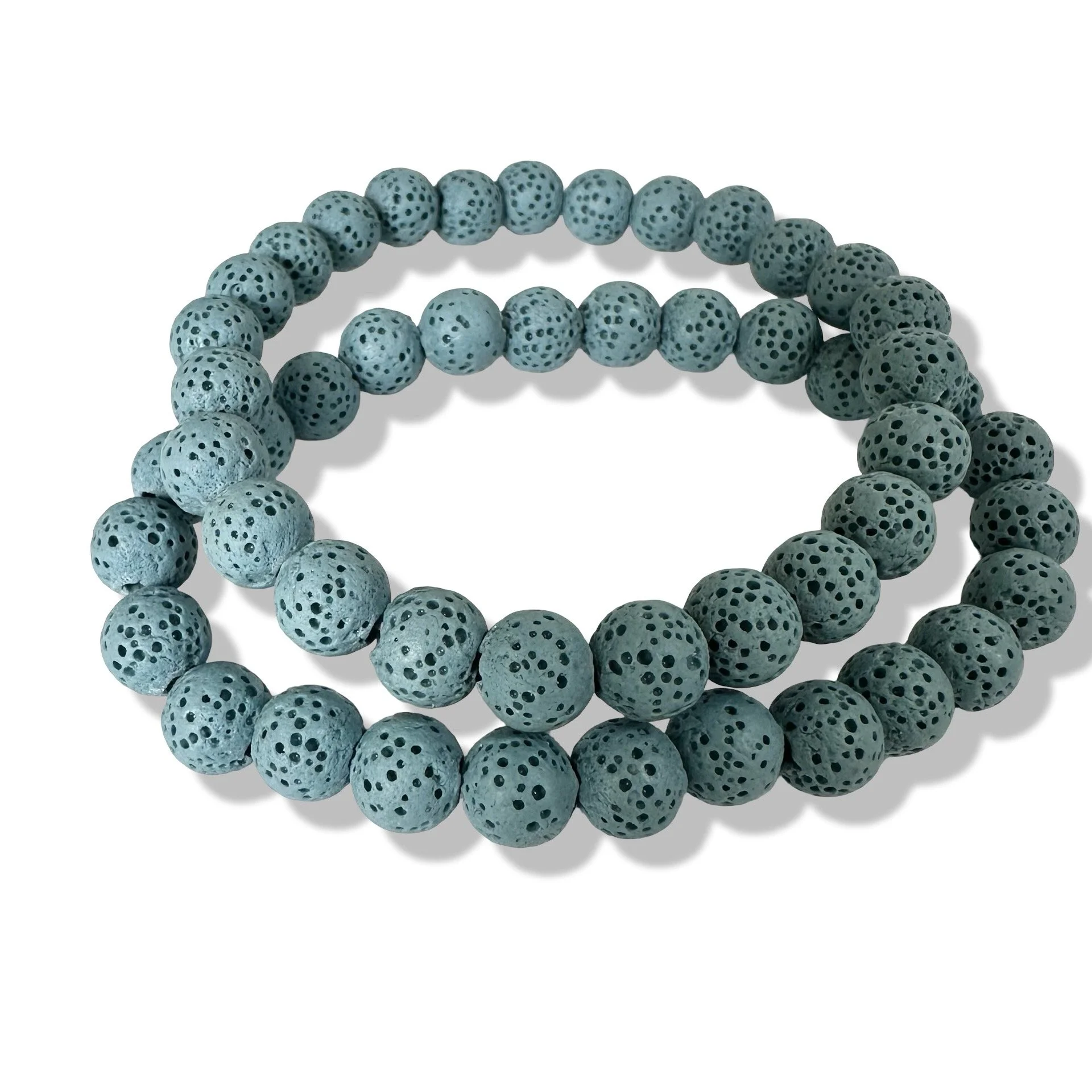 Dyed Turquoise Lava Bead Bracelets