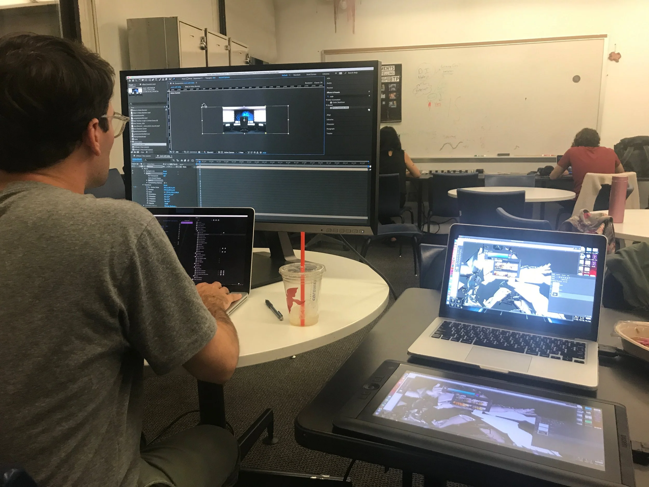 Me and Billy set up our working space in 4th floor of ITP.
