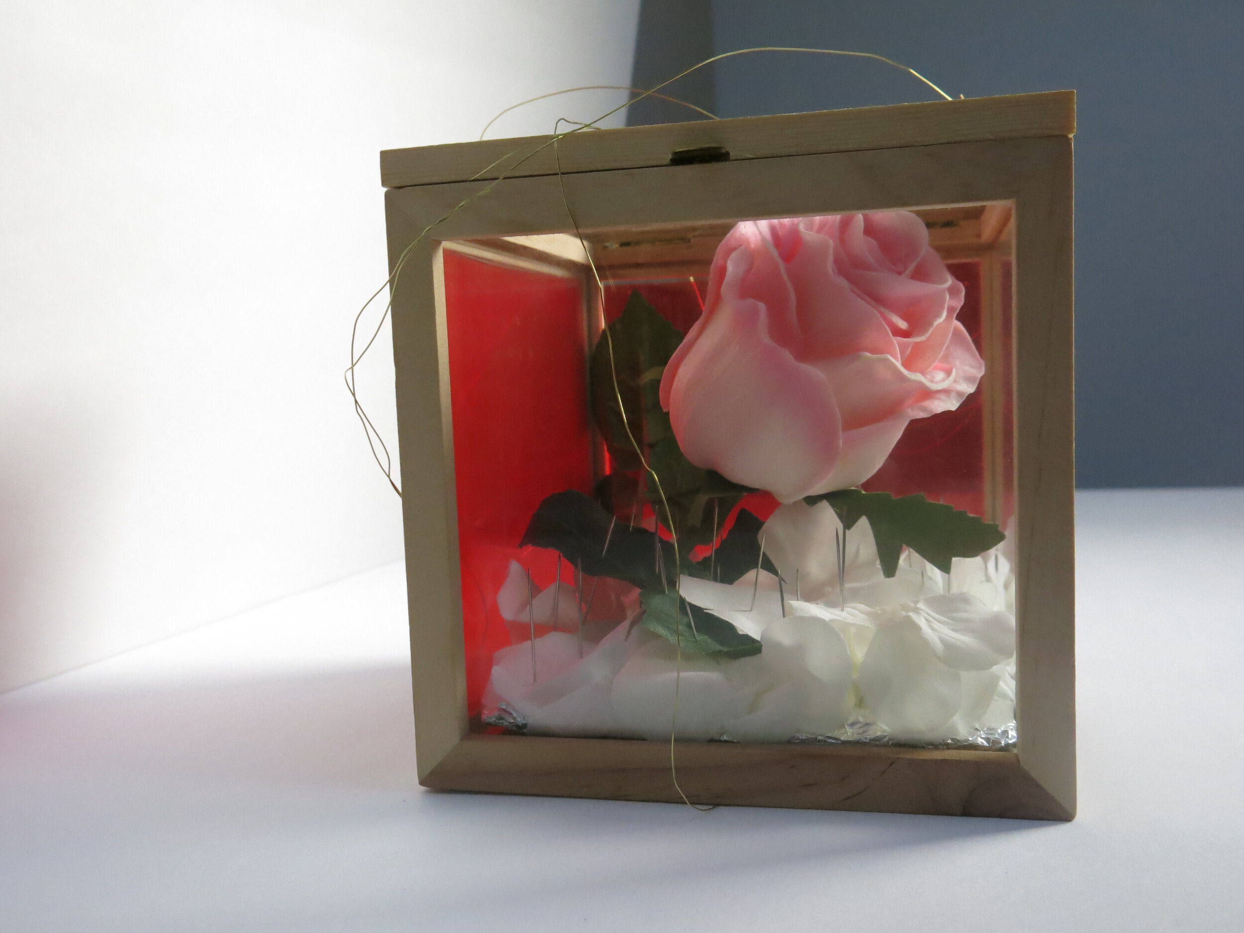 Leaves of white roses is the metaphor of innocent people who get killed by Minna.