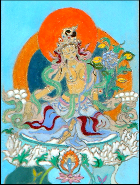 Tara - close-up Celtic Buddhist Mandala