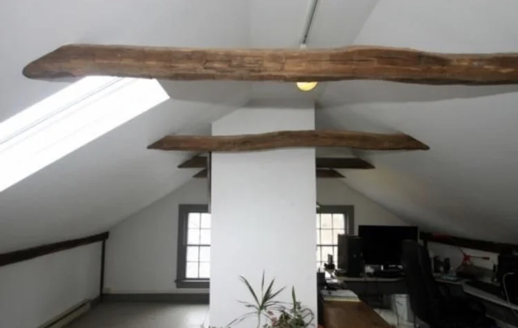 This converted attic space over the Library was used as a home office.