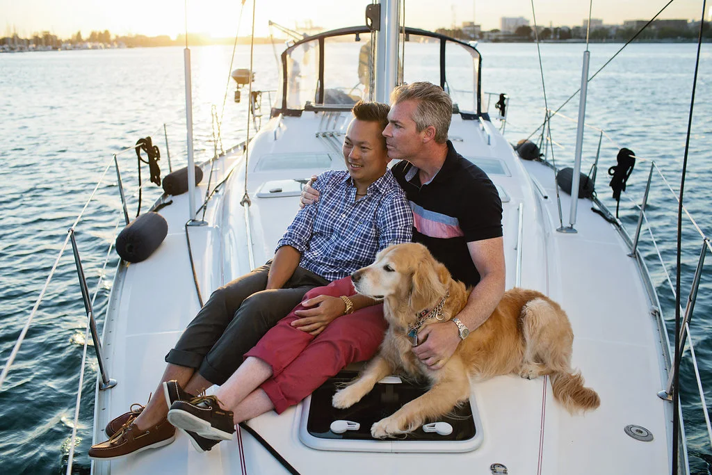 Engagement session of Jeff Ta and Andrew Slakey in Alameda, Calif., Sunday, May 15, 2016. Photos by Alison Yin and Adm Golub/Alison Yin Photography
