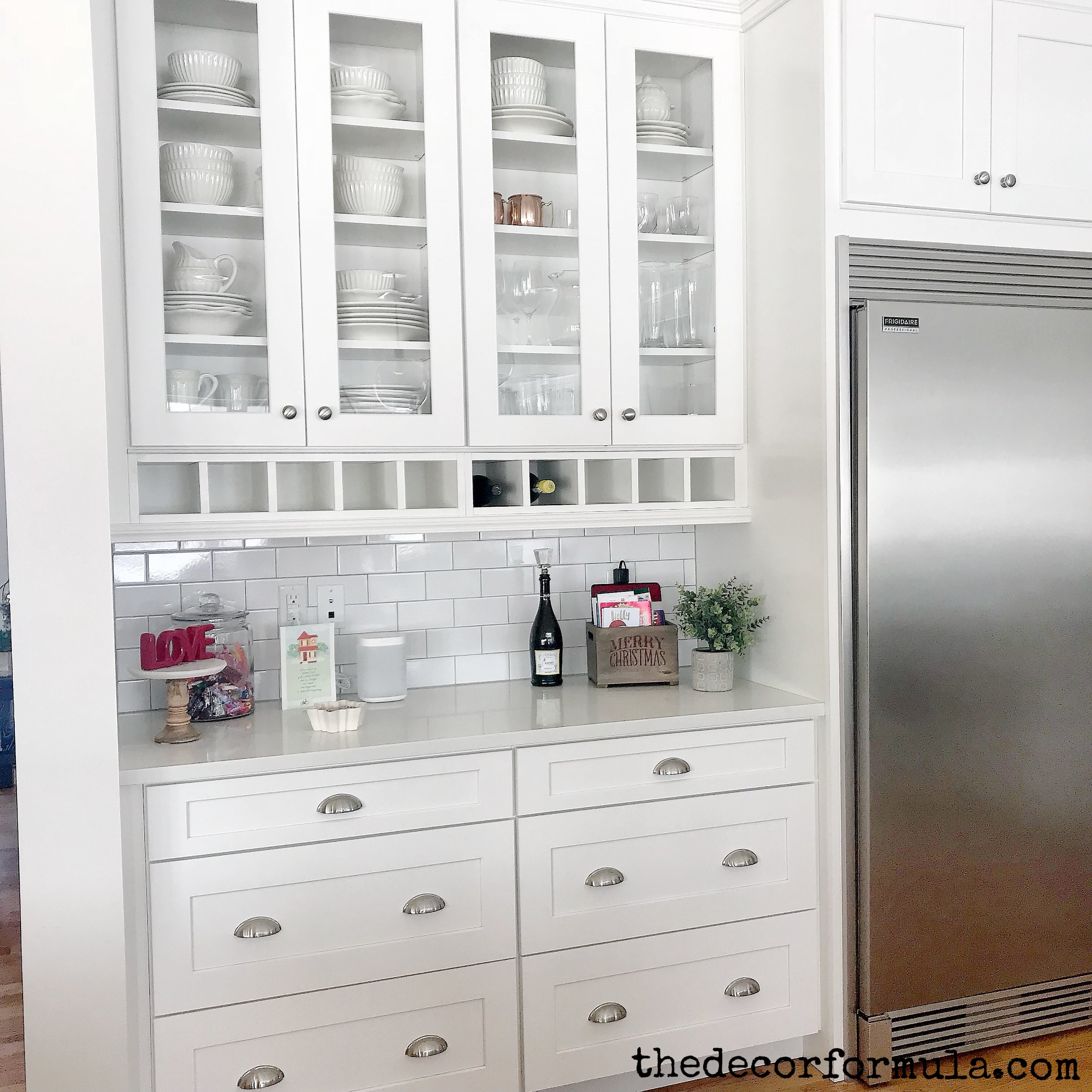 Tips & Ideas For How To Organize Glassware in your Kitchen Display Cabinet