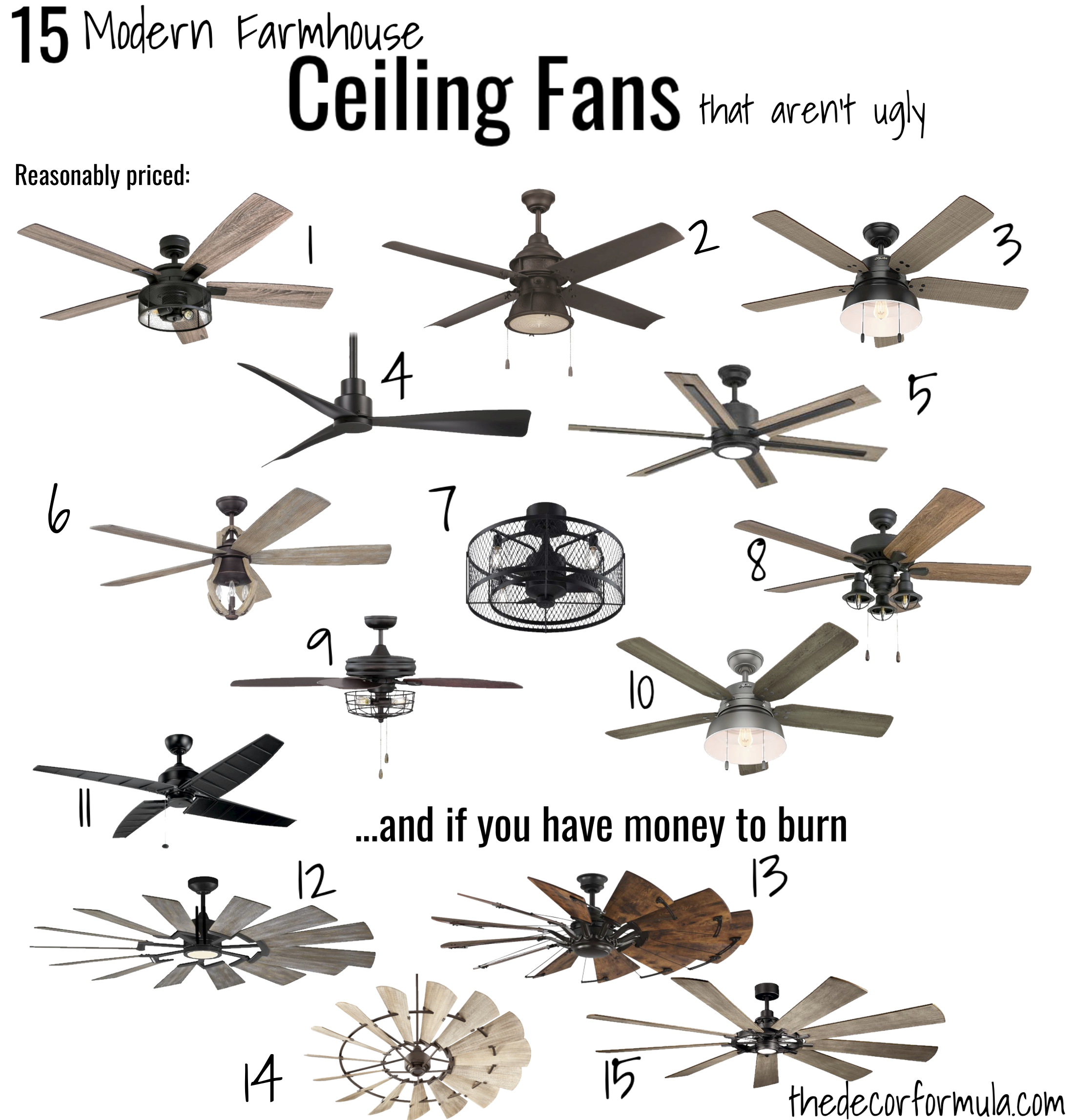 15 Modern Farmhouse Ceiling Fans That 