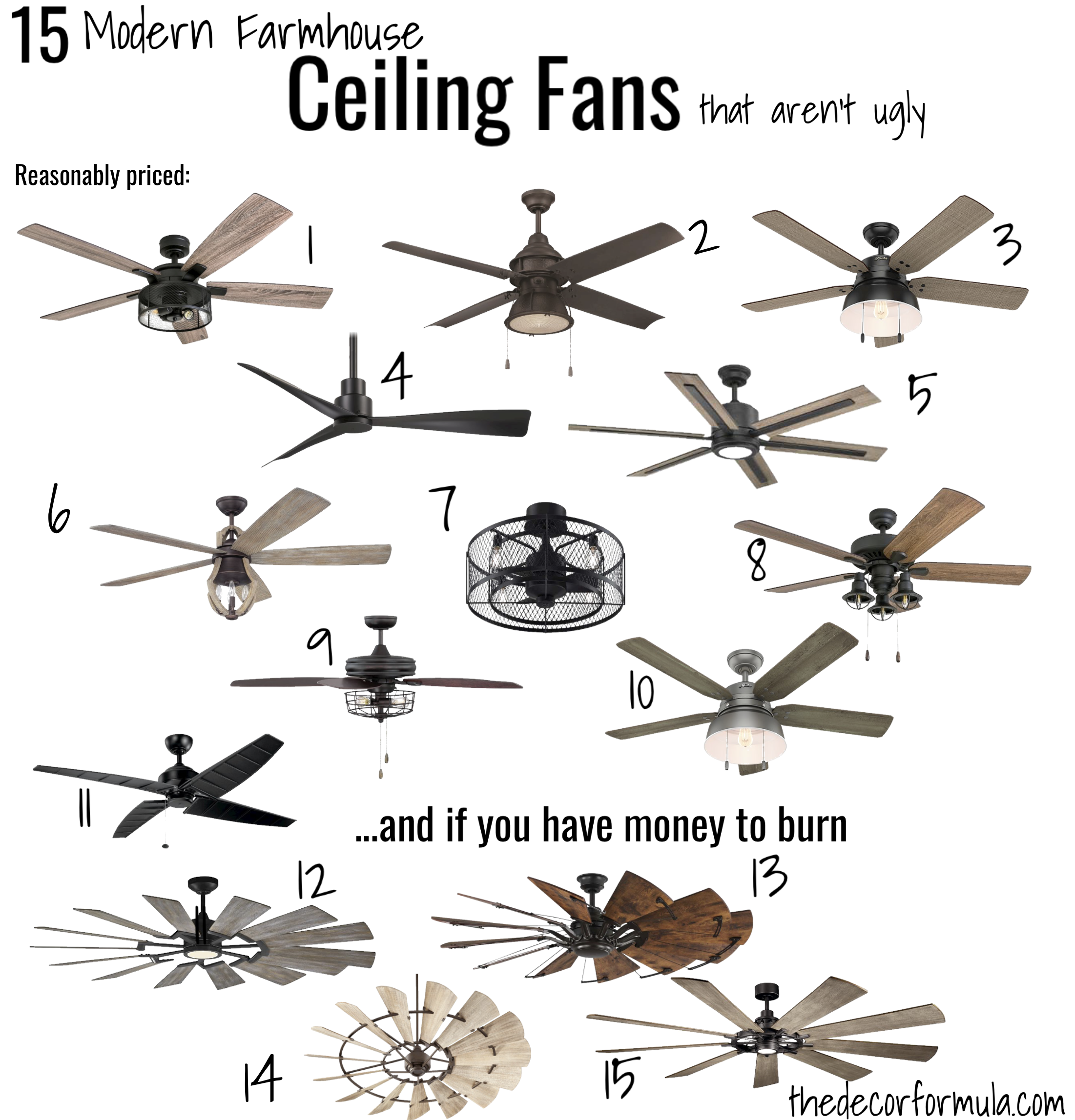 farmhouse modern ceiling fan