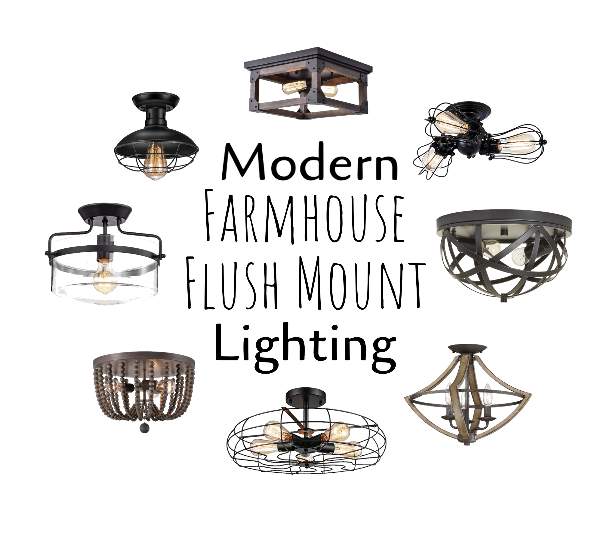 modern farmhouse flush mount lighting