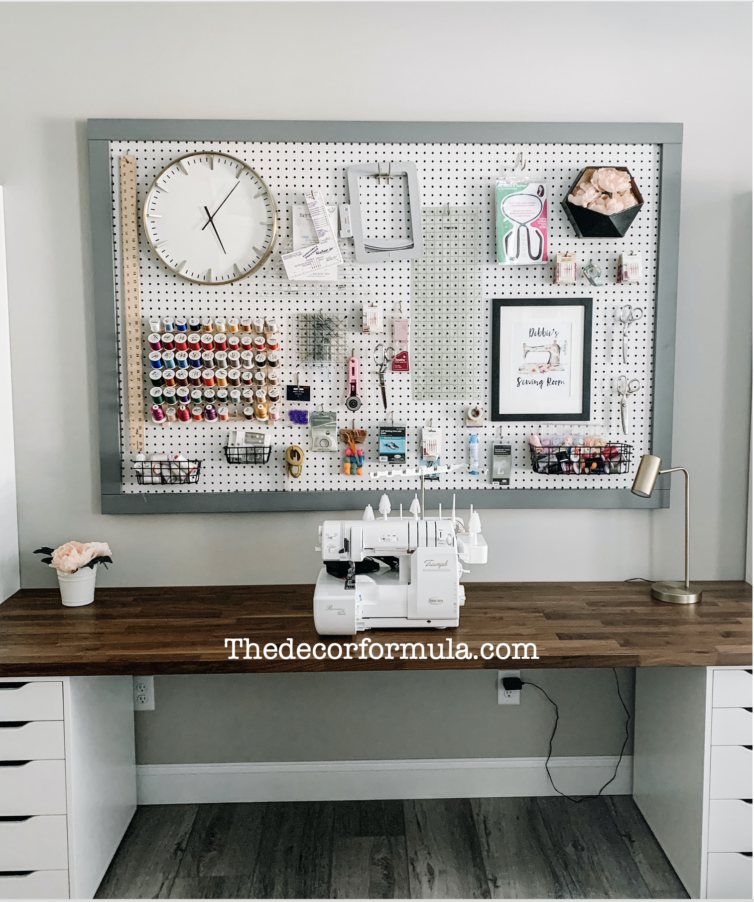 DIY Office Makeover Part 2: Pegboard Wall with Home Depot! 