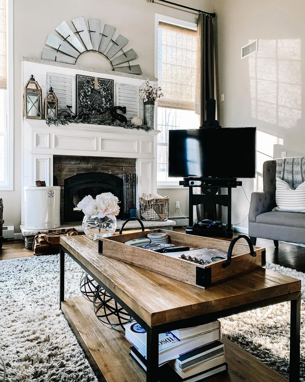 Are you a fan of the tv over the fireplace or in a corner? Personally, I&rsquo;m team pretty TV easel stand for the sole reason that I don&rsquo;t want to angle my head up that high. If you&rsquo;re looking for recommended measurements from everythin