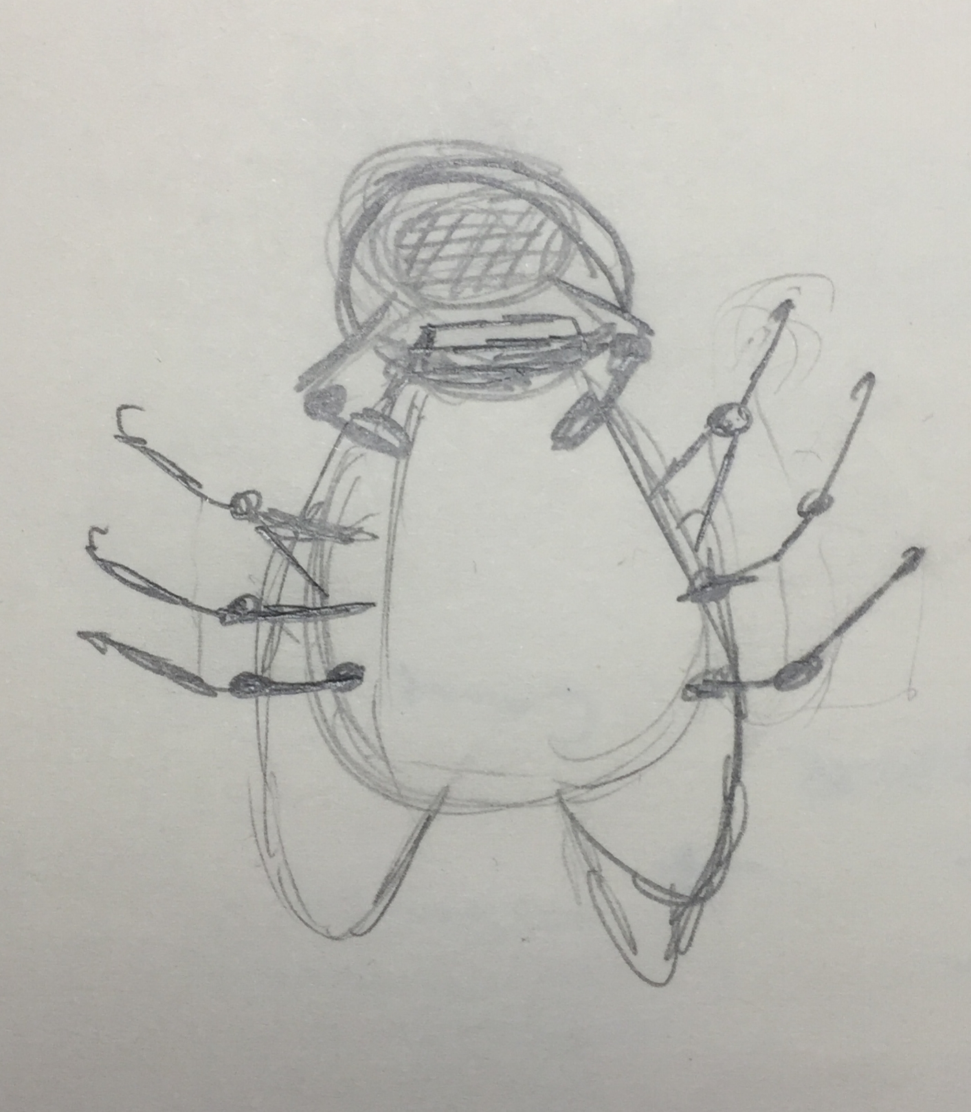  preliminary sketch of The Fly 