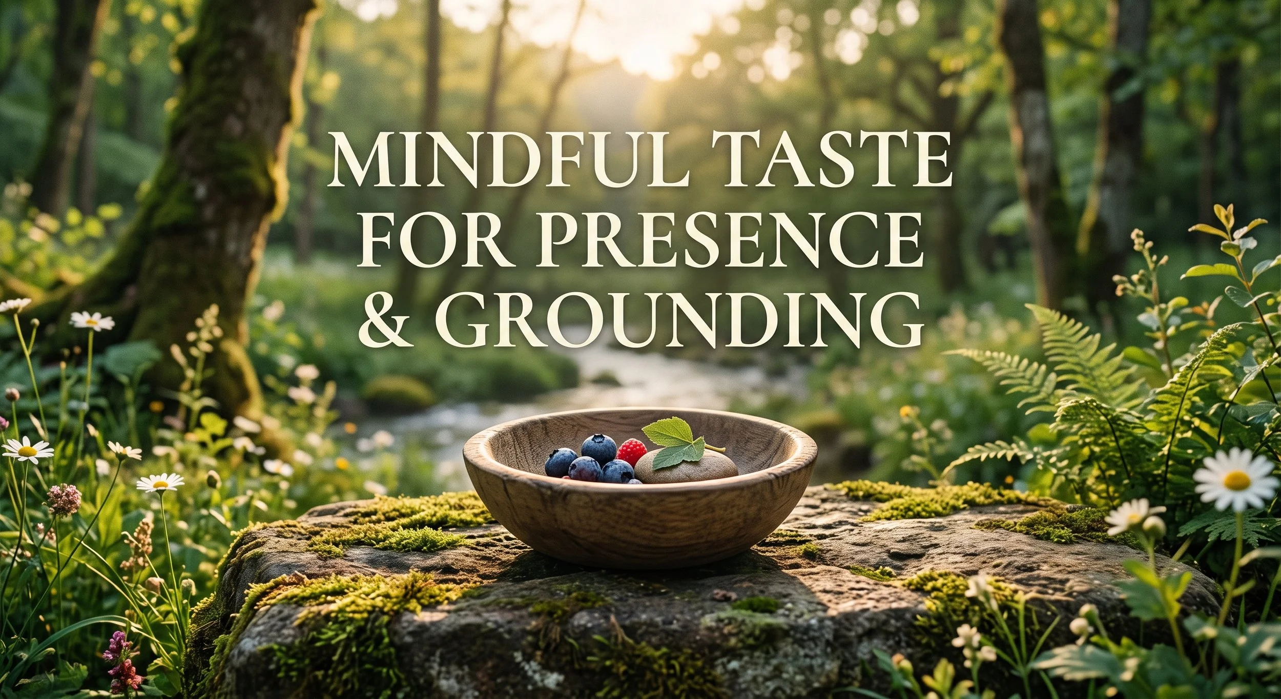 Mindful Taste for Presence &amp; Grounding

by Aleksandra Horwood | 15-Min Guided Meditation (All Levels)

Transform simple flavors into a powerful gateway for mindfulness. Part of the Wellbeing Academy&rsquo;s Pause to Breathe series, this 15-minute