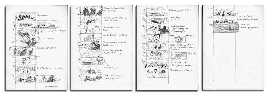 Storyboard for United Airlines launch commercial