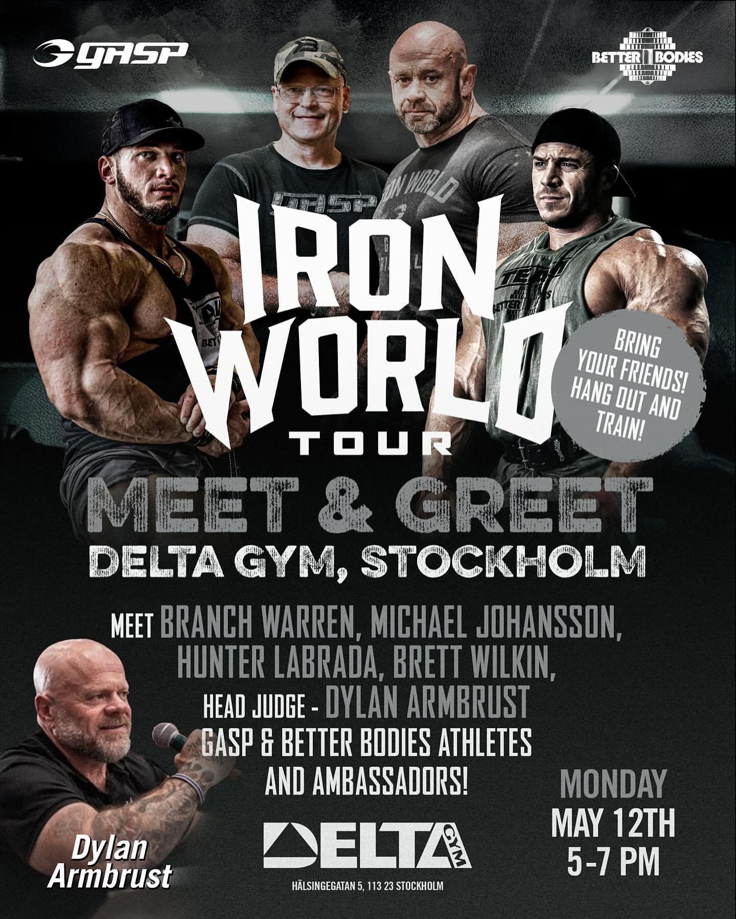 Delta Gym x Iron World Tour Sweden 🔥

In conjunction with @npcsweden and the Iron World Fit Expo Weekend 💥

🏋️&zwj;♀️ Delta Gym, H&auml;lsingegatan 5, Stockholm 
📆 May 12th
⏰ 5pm - 7pm

Swing by and hang out to celebrate post show weekend with us