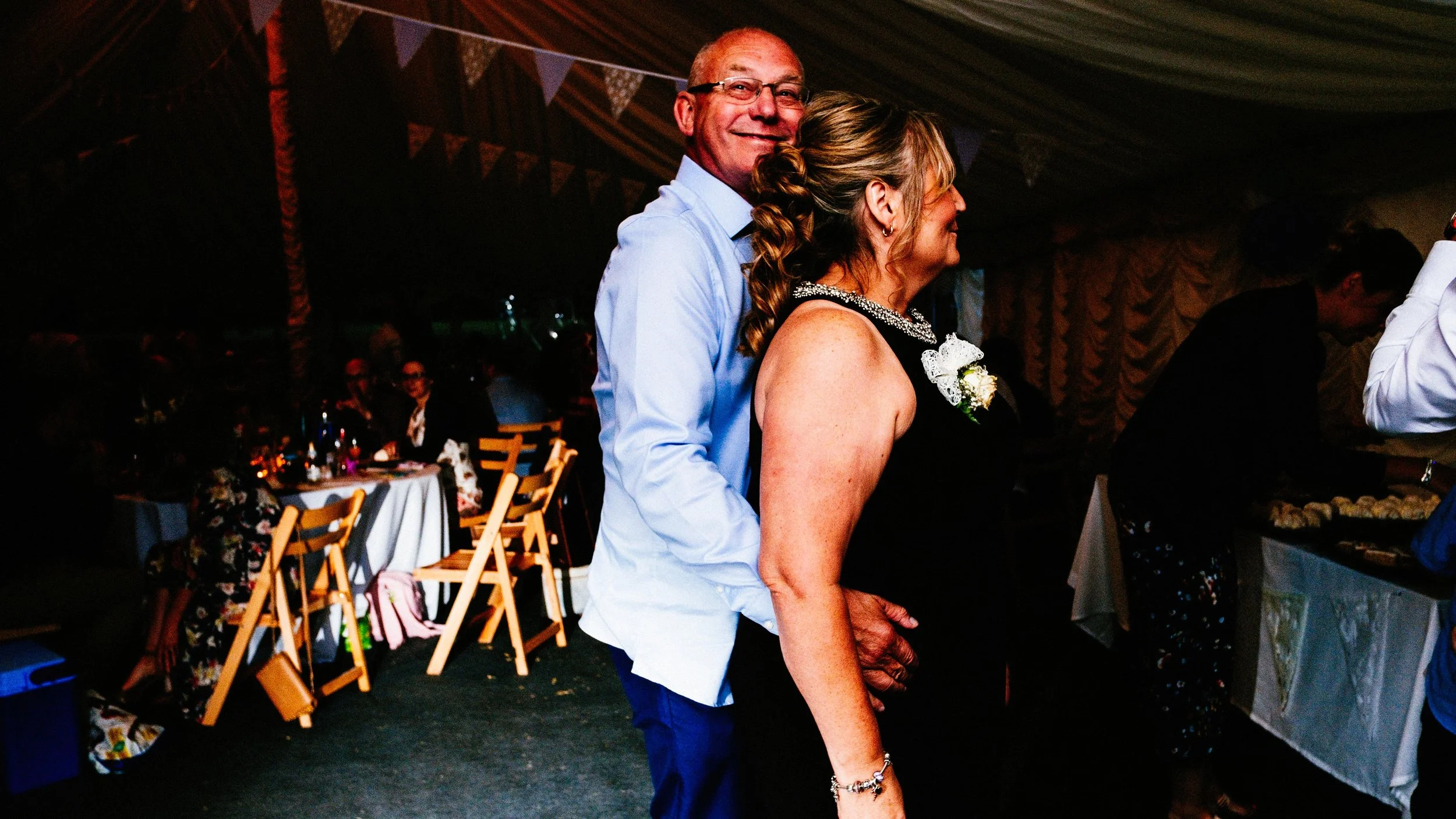 Wedding guests, Marquee wedding 