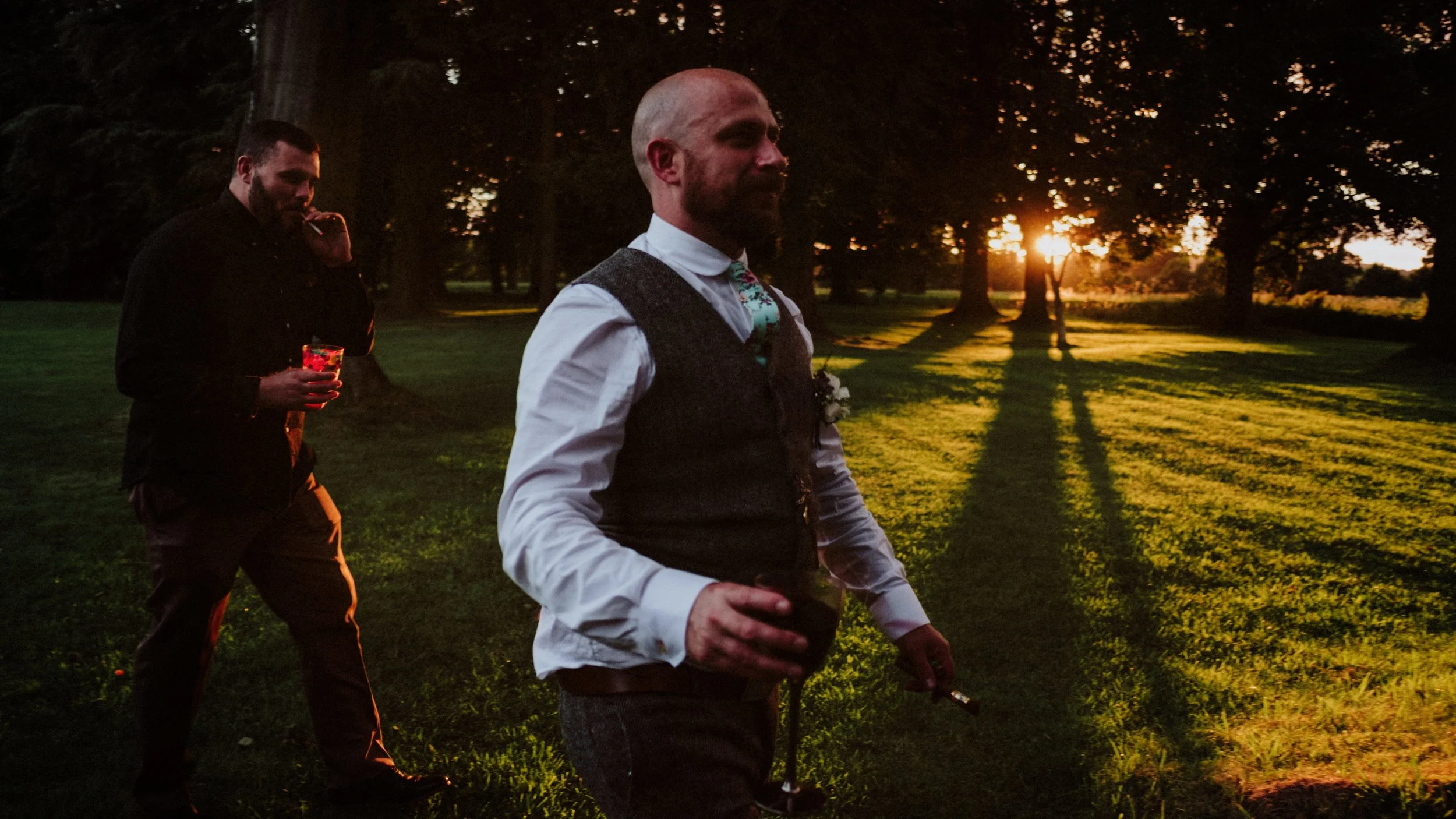 Groom at sunset, Lake District 