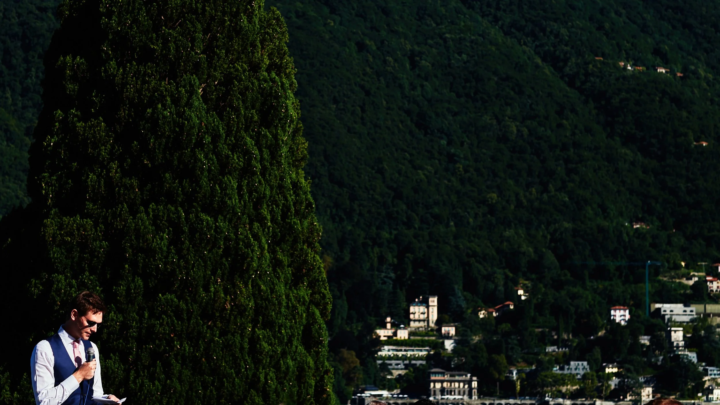 Grooms speech, Villa Passalacqua, Como 