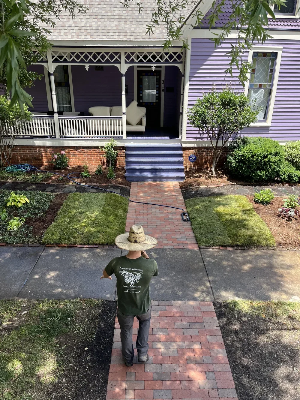 Classic brick front walk