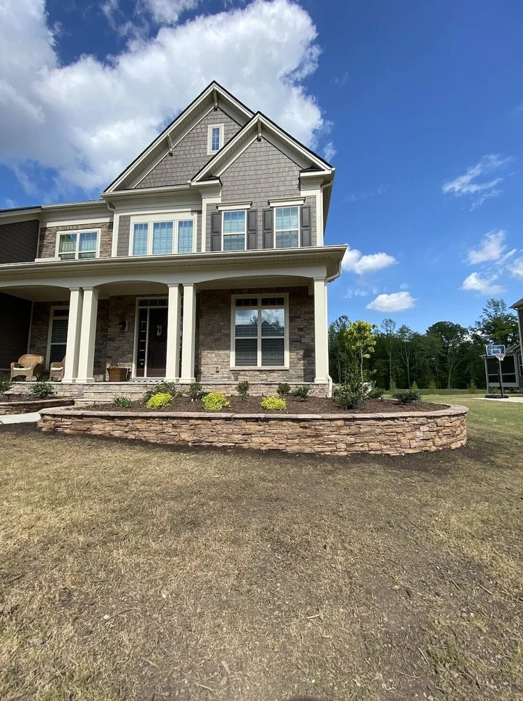 Heritage block garden wall 
