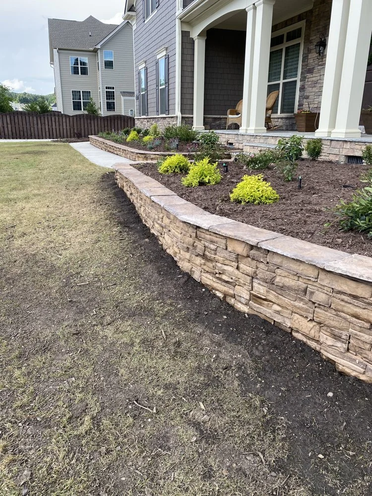 Heritage block garden wall 