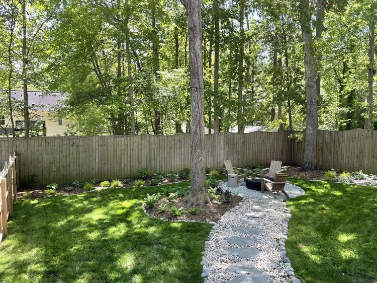 Permeable path to the firepit