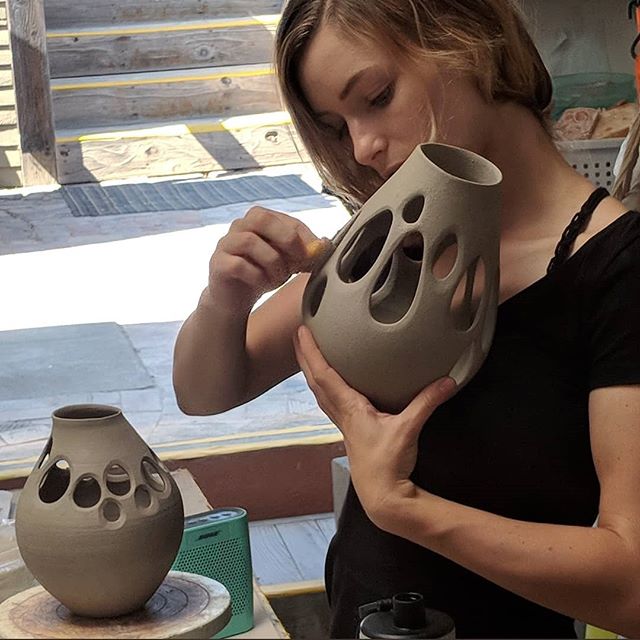 Anna in her studio