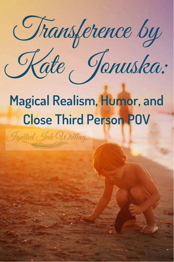 Often literary and genre fiction are at odds, but in Transference Kate Jonuska brings the two together through an extremely close third person point of view, snarky humor, and inner character conflict. You can learn how to blend styles by reading books like Transference. For a chart comparing the different points of view, go to https://www.ignitedinkwriting.com/point-of-view-chart