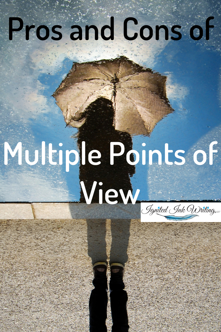 Sometimes you need to tell a story from more than one character’s perspective, but you don’t want to have the distance of omniscient. That’s when multiple points of view can be the best choice for your story, but like all points of view, it has its pros and cons. For a chart comparing the different points of view, go to https://www.ignitedinkwriting.com/point-of-view-chart