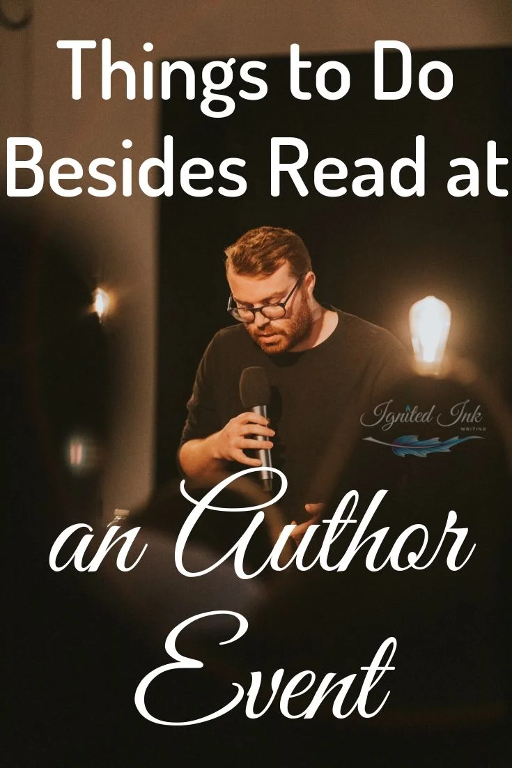 Author events don’t have to be only about reading your work. Your readers are there to get to know you and your writing better. These gatherings are more fun for everyone when you create space for questions, conversations, sneak peeks, and other activities.