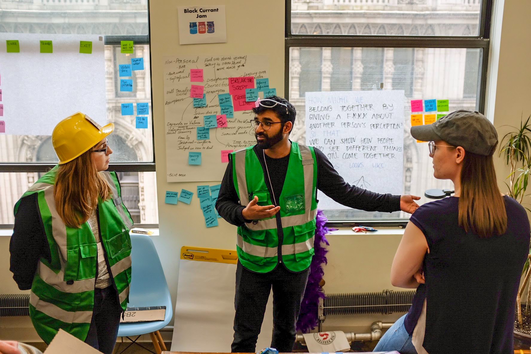 facilitating a design thinking session