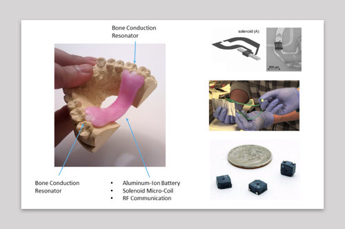electronics layout for moldable hearing aid