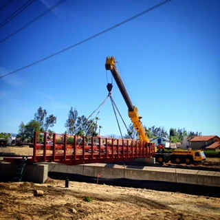 ew rail car bridge installation at River of Life church in Fontana, CA