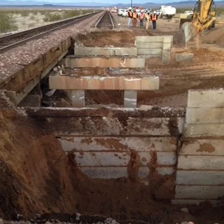 Bridge demo & backfill near Saltus, CA