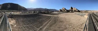 Finished dike & channel w/ riprap in the Cajon Pass, CA