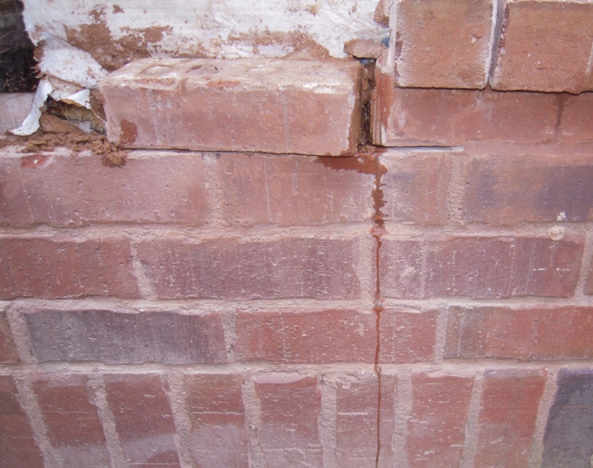 Water Trapped Behind Brick Veneer